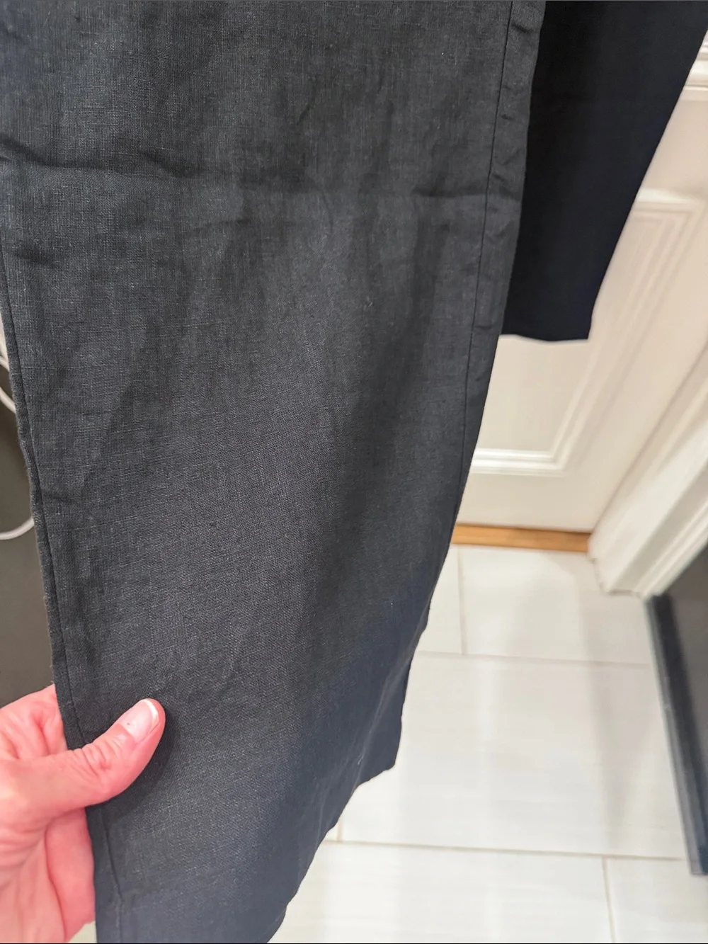 NWT Quince 100% European Linen Pants Black Medium (332)